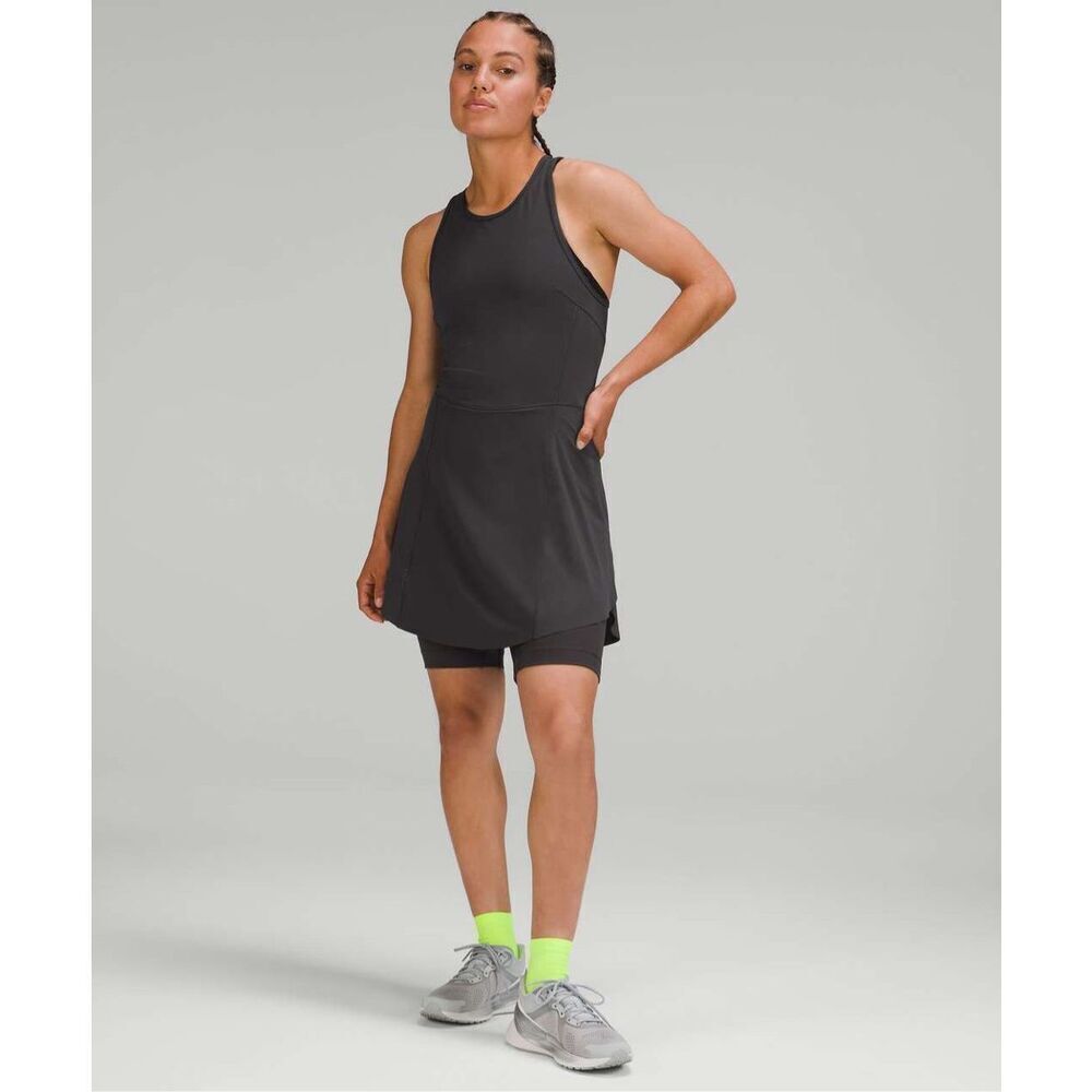 lululemon nulux running dress grey 8” size 4